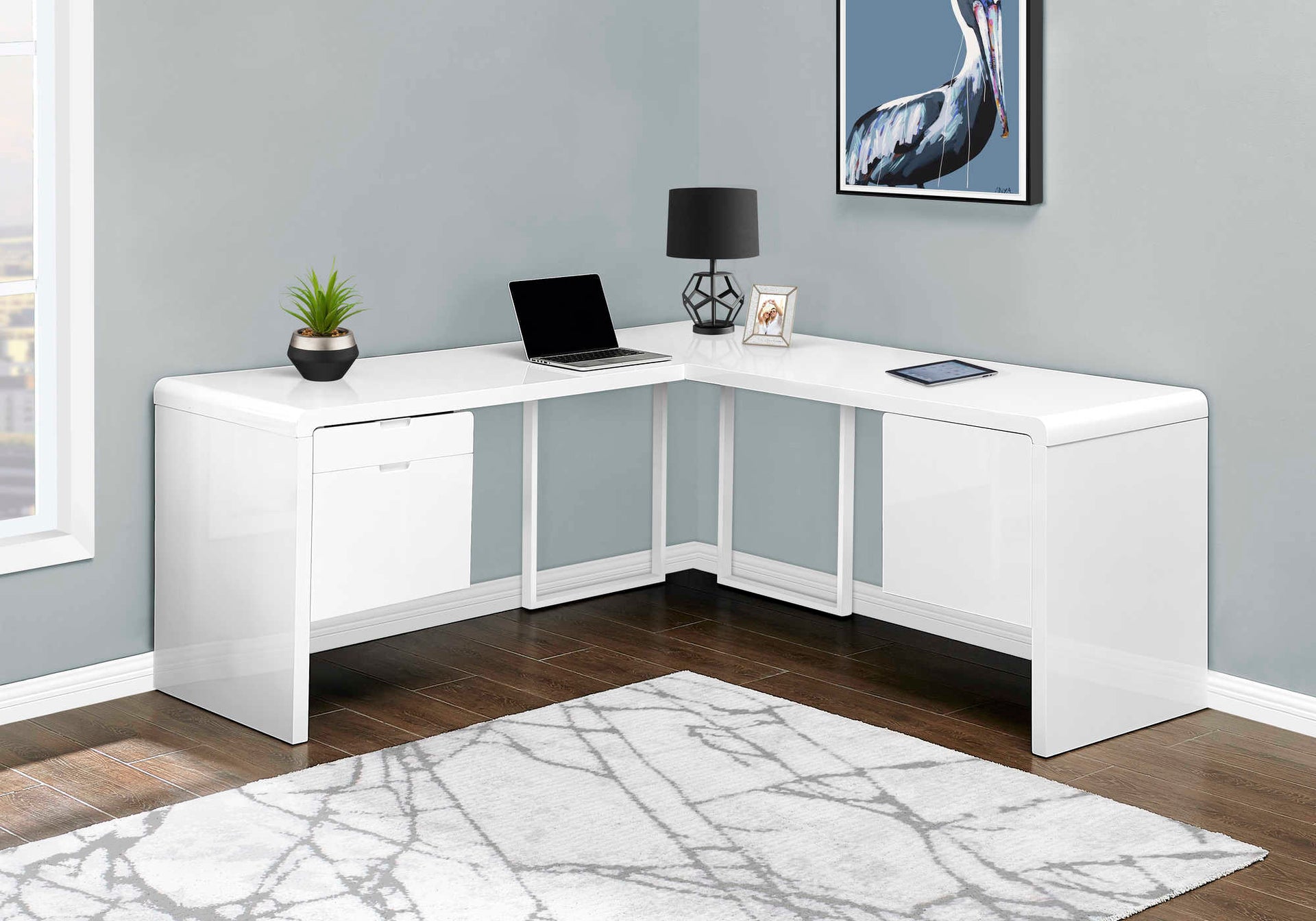 Sofia L-Shaped Executive Desk