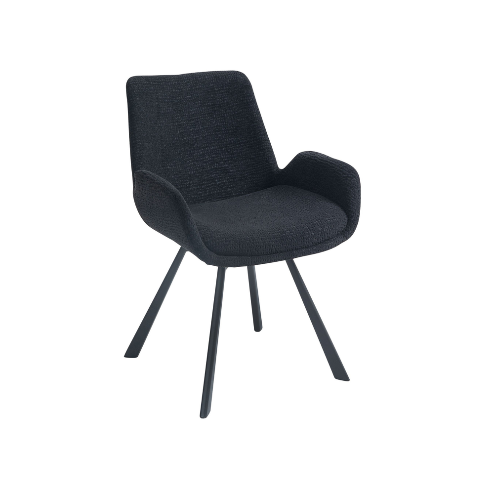 Signy Swivel Dining Chair - Black