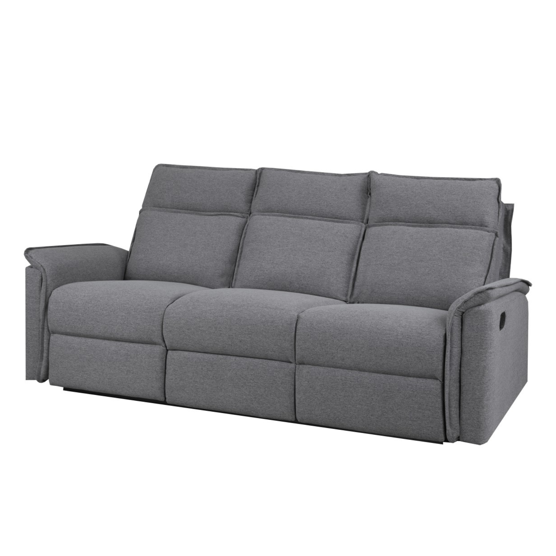 Contemporary Furniture | Linen & Fabric | Grey | Sahara Recliner Sofa Collection