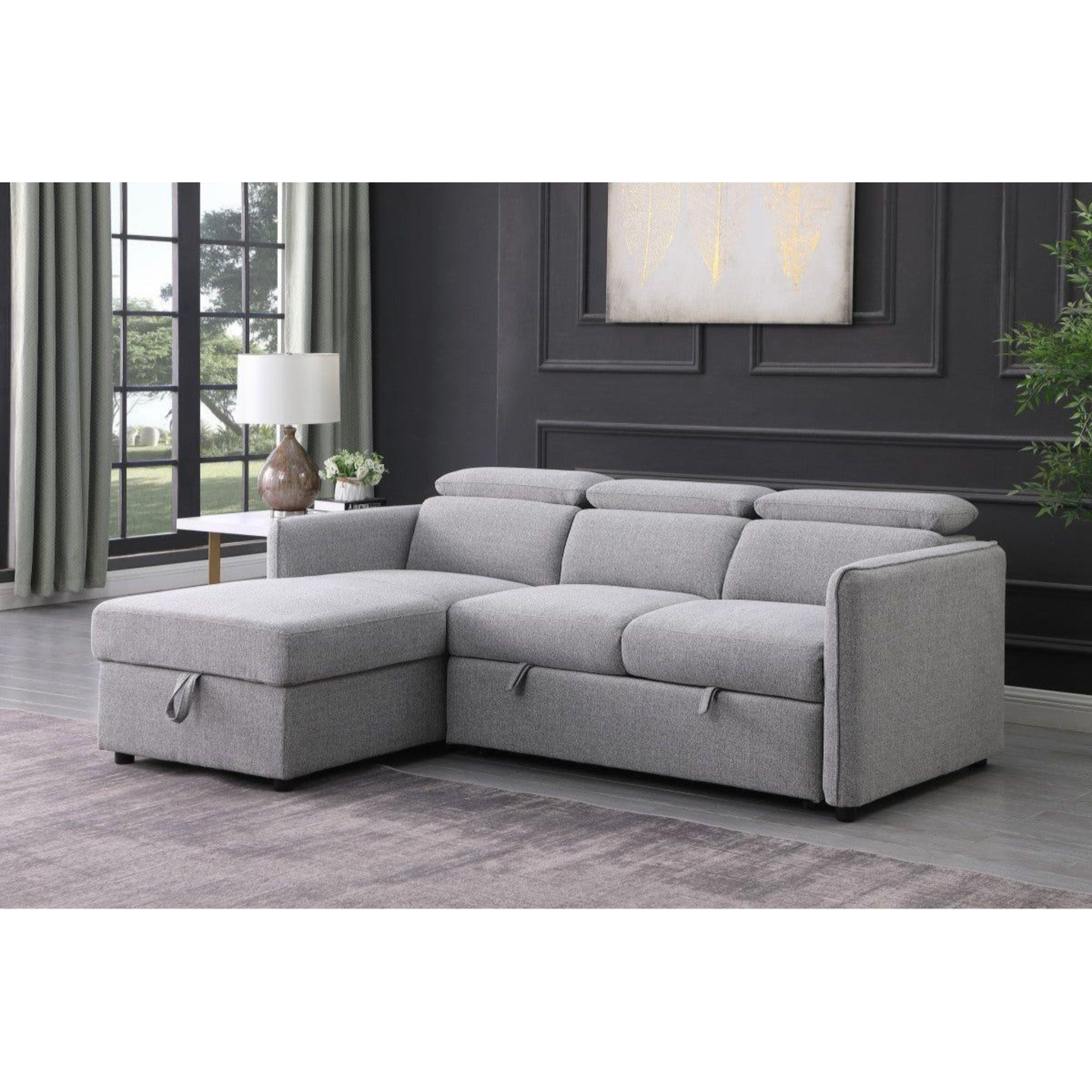 Ellis LHF Sleeper Sectional - Grey