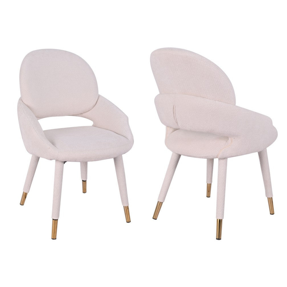 Elodie Dining Chairs - Beige (Set of 2)