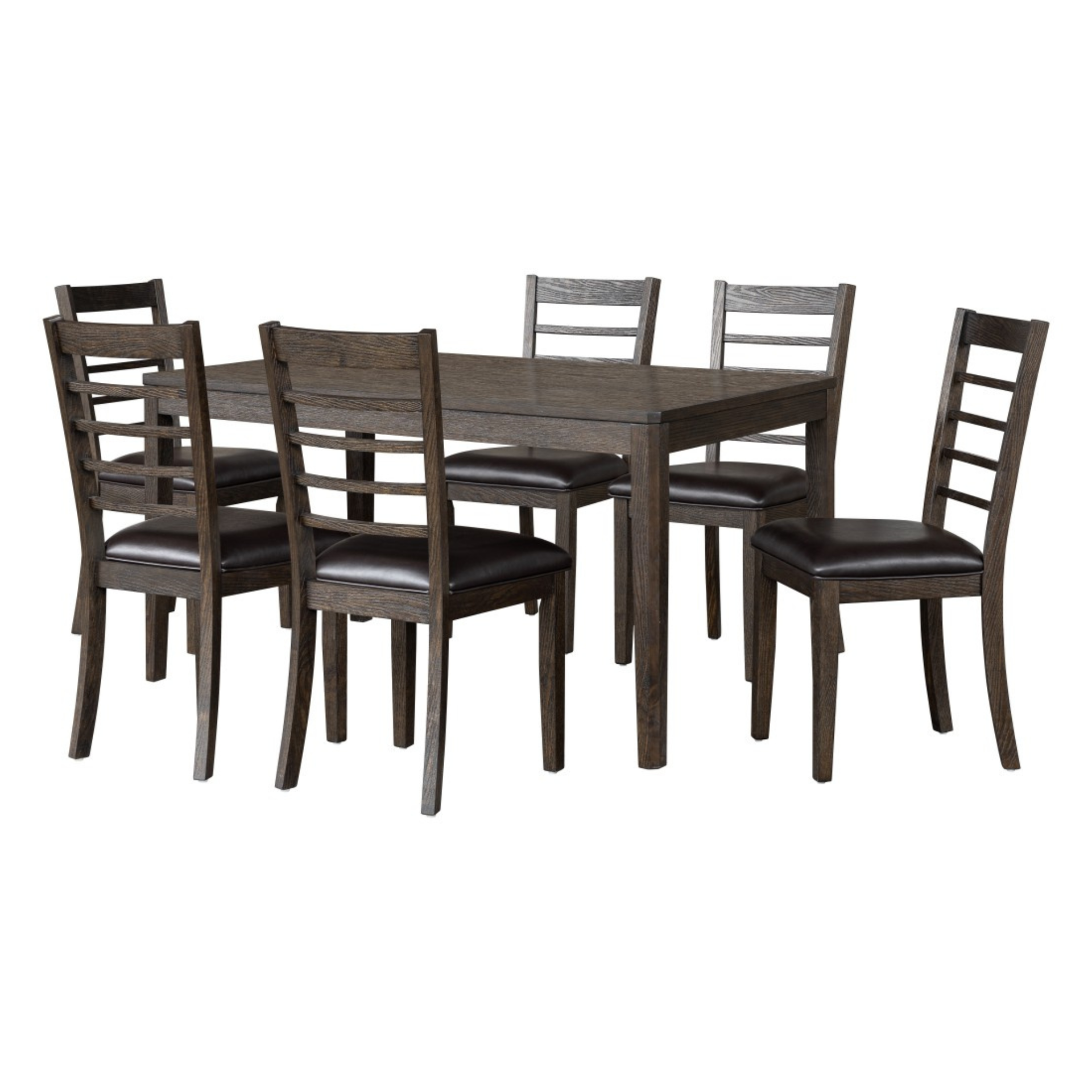 Hudson Dining Set - 7-Piece (Espresso Table + Matching Chairs)