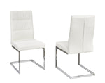 Voss 7-Piece Glass Dining Set - White