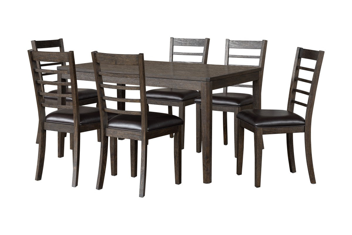 Hudson 7-Piece Dining Set – Espresso Table with Matching Chairs