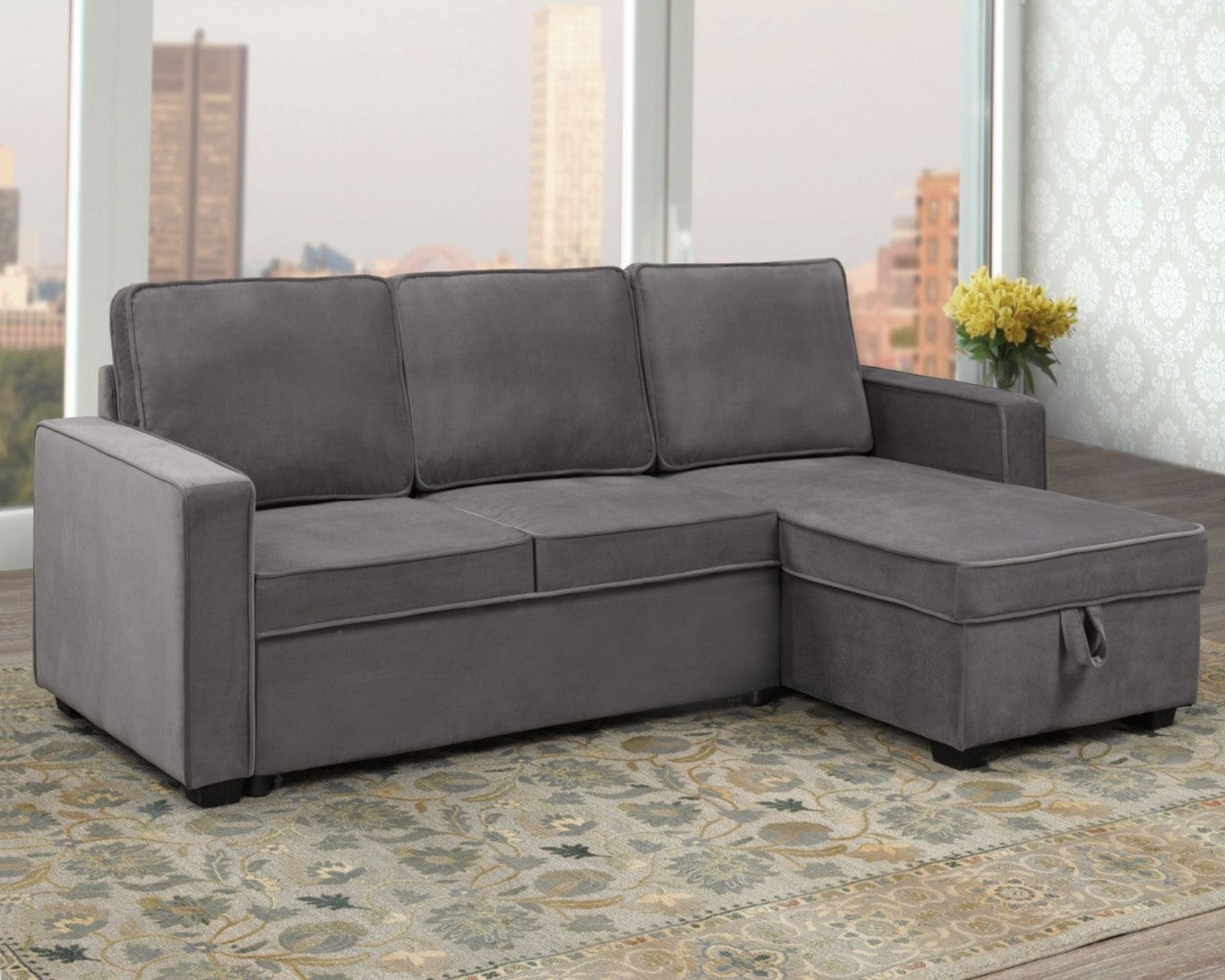 Soho Reversible Sleeper Sectional - Open Box