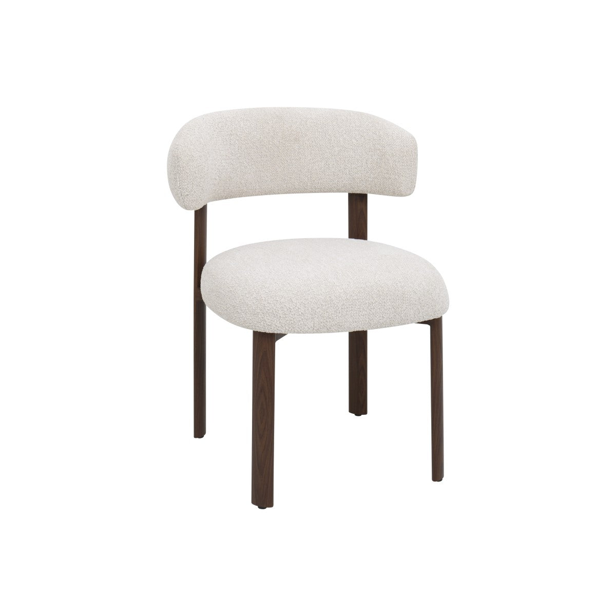 Modern Dining Chair | Fabric & Iron | Ember Curved Collection
