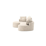Monaco Curved Sectional Sofa - Beige