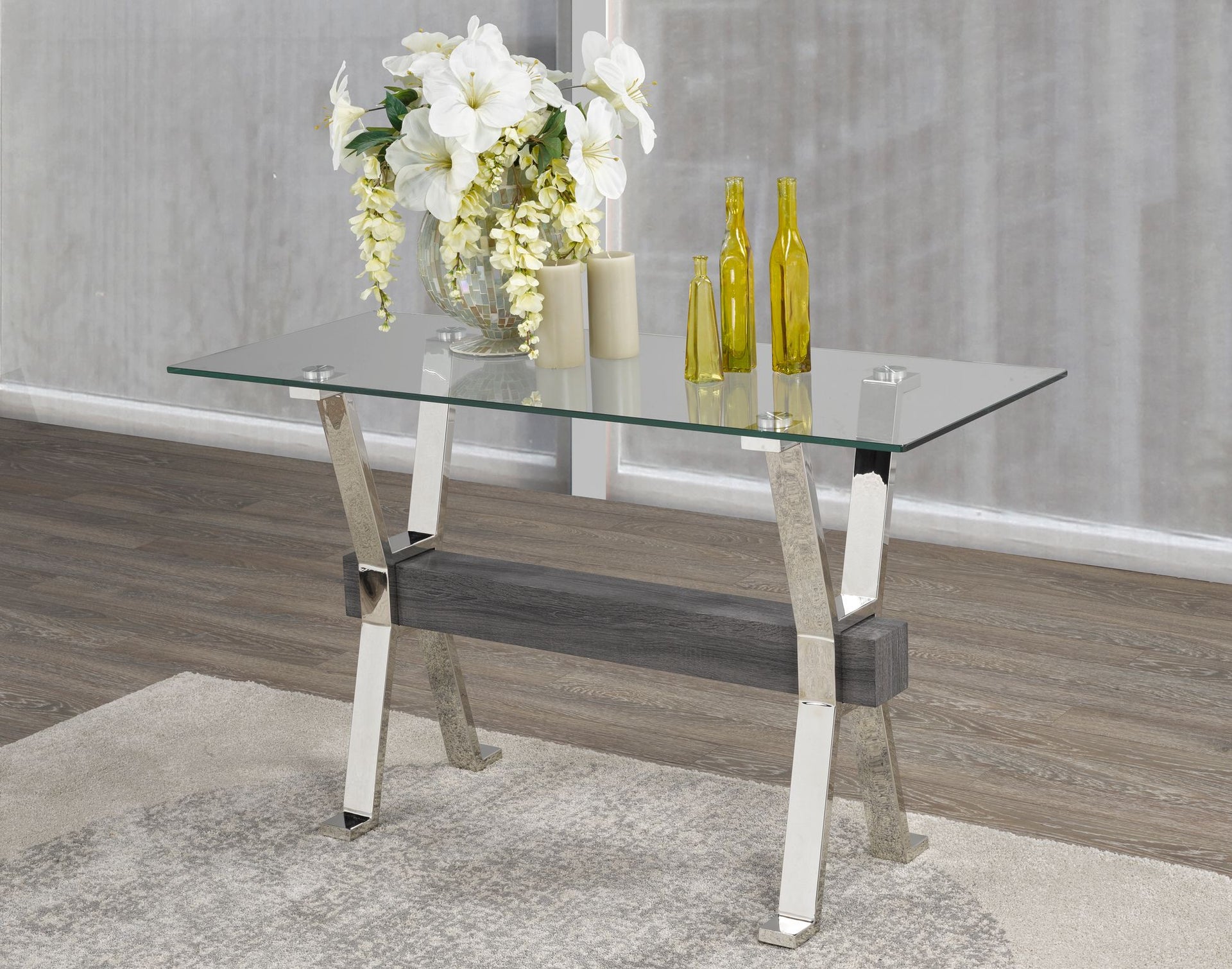 Ezra Coffee Table Series, Grey/silver