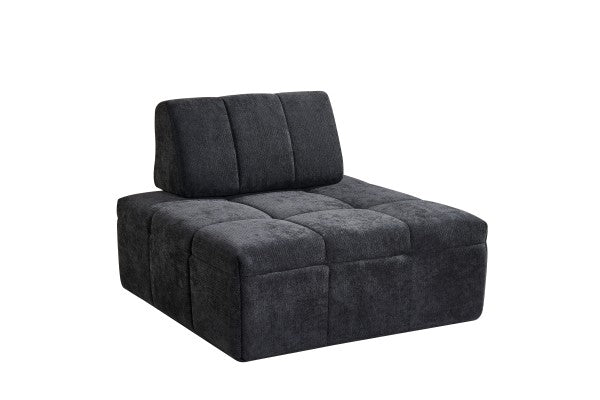 Lumen Modular Armless Chair - Black