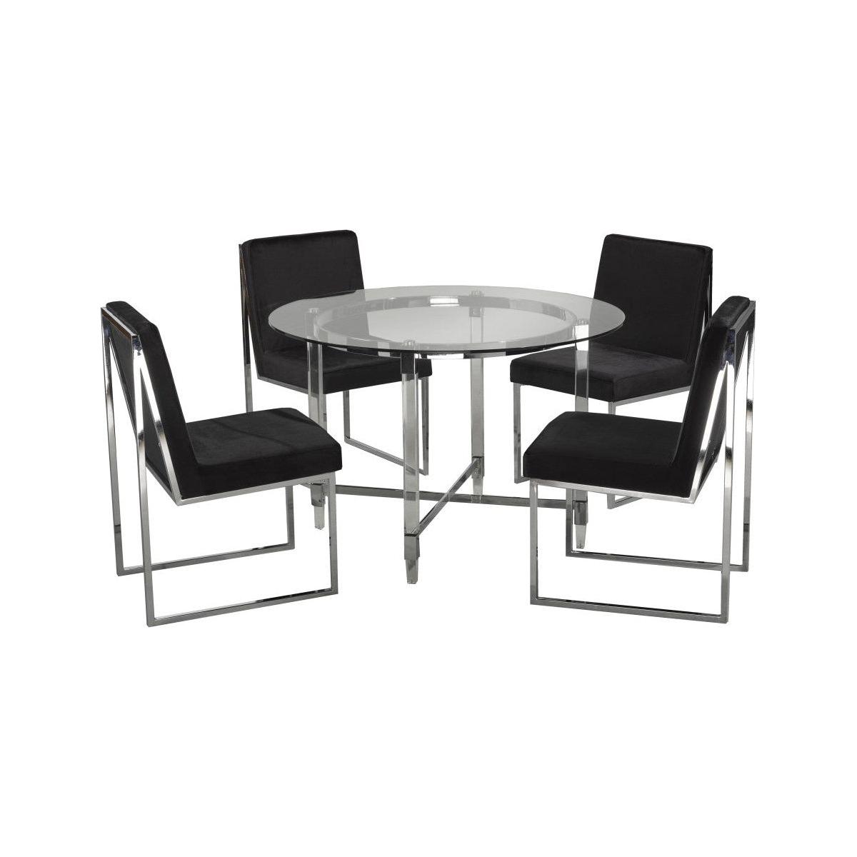 Viviana 5-Piece Dining Set - Black