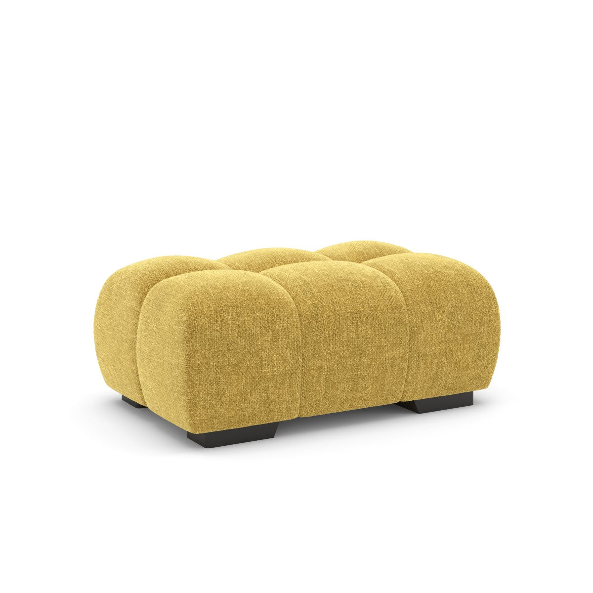 Modern Ottoman | Polyester & Fabric | Yellow | Kai Ottoman Collection