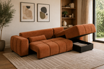 Ziva Sectional Sleeper - Burnt Orange