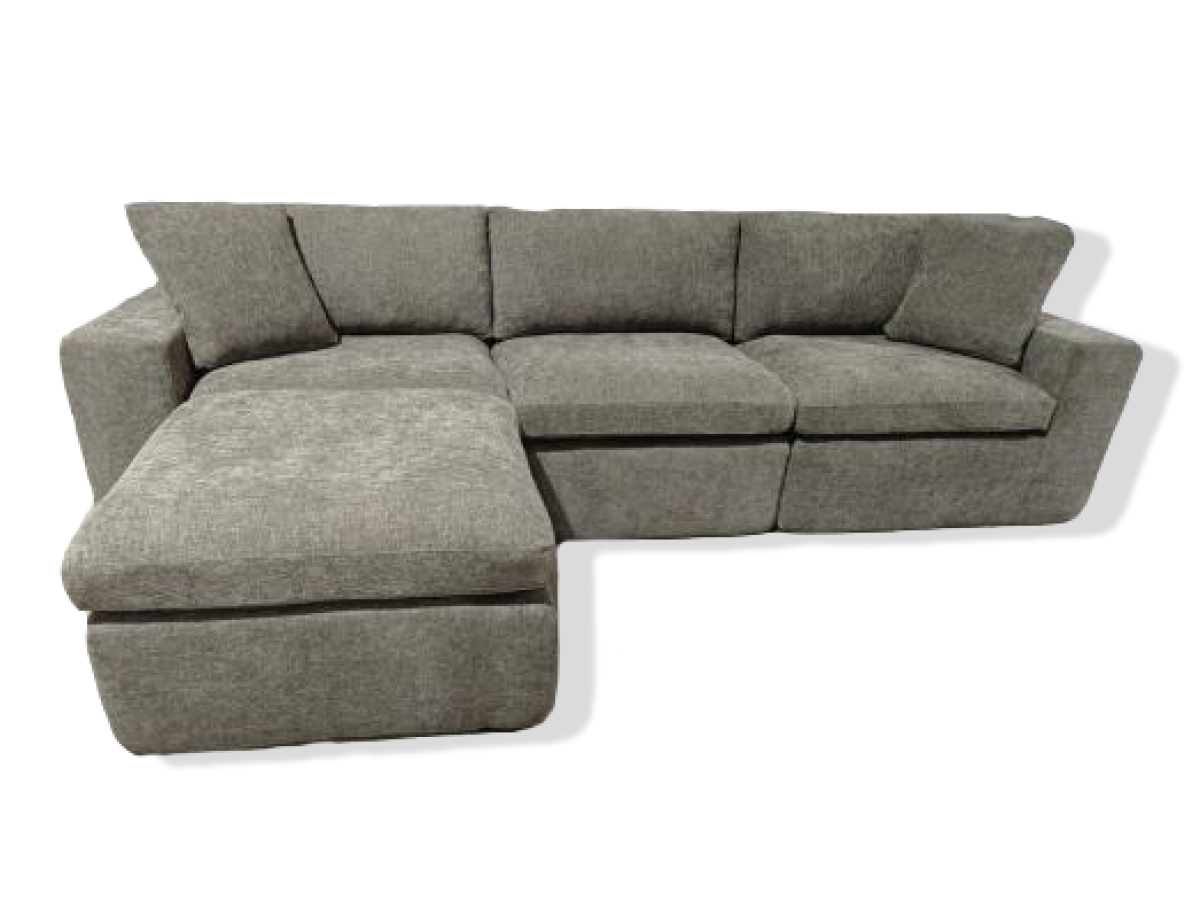 Camden Sectional Sofa, Brown