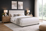 Evelyn Upholstered Platform Bed - Beige