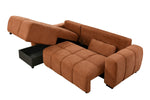 Ziva Sectional Sleeper - Burnt Orange