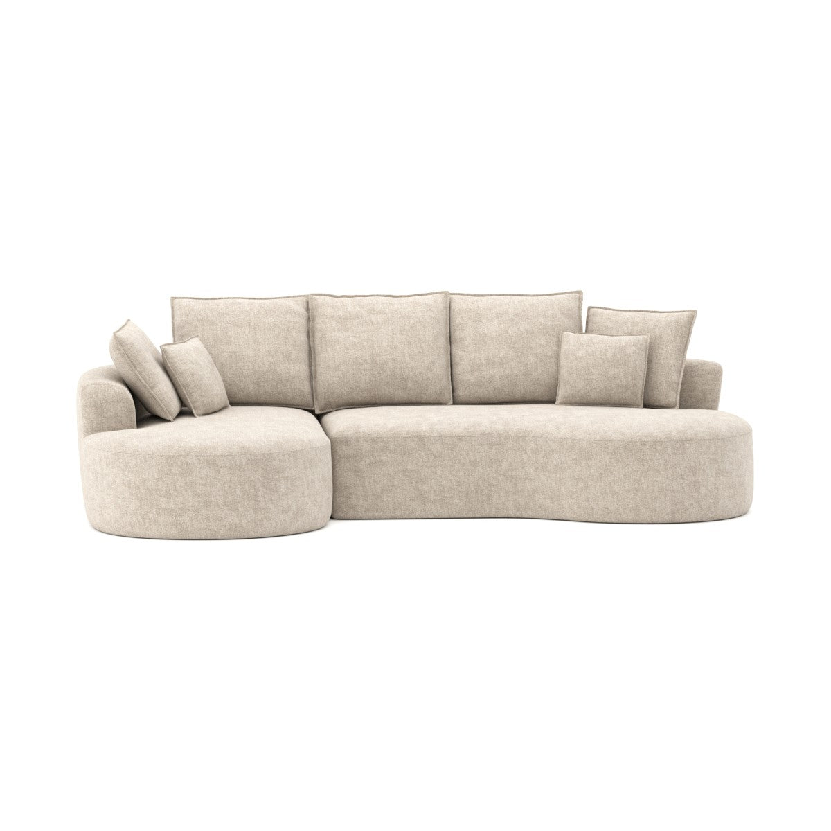 Monaco Curved Sectional Sofa - Beige