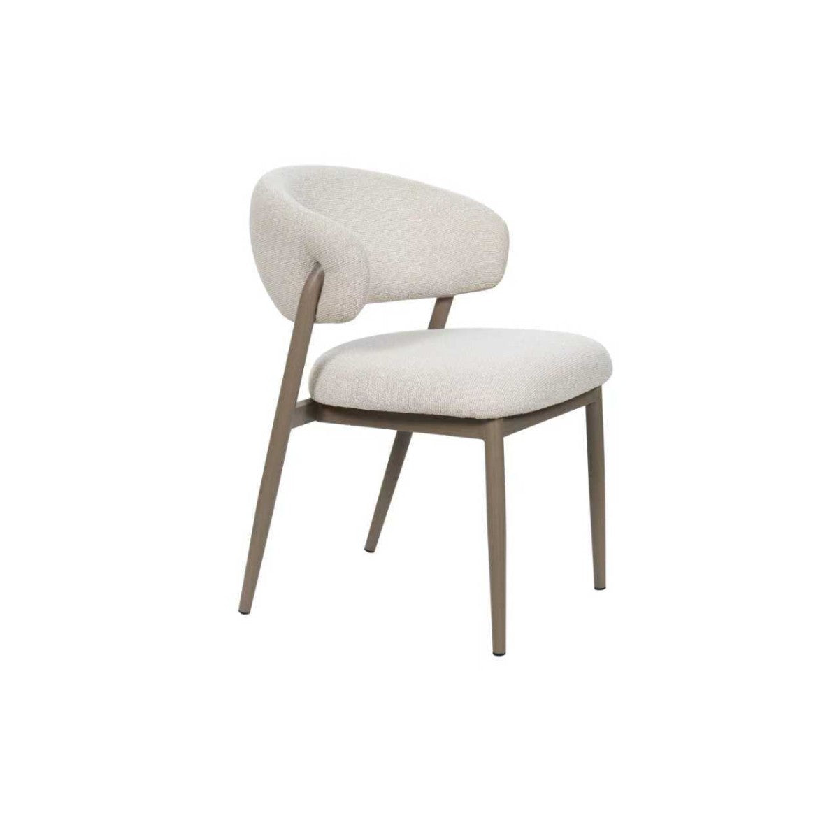 Contemporary Dining Chair | Fabric & Iron | Beige | Nova Dining Chair Collection