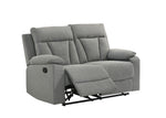 Makena Recliner Love Seat - Grey