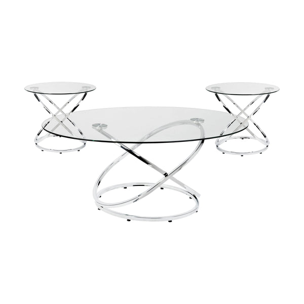 Donald Coffee Table Set - Silver