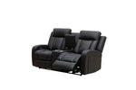 Oakwood Leather Power Recliner Love Seat