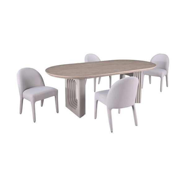 Delphine 5-Piece Dining Set - Beige