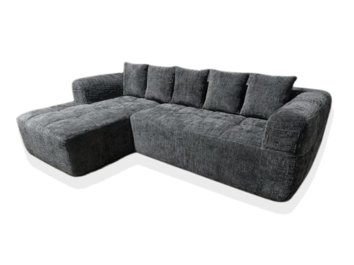 Luna Sectional Sofa, Grey