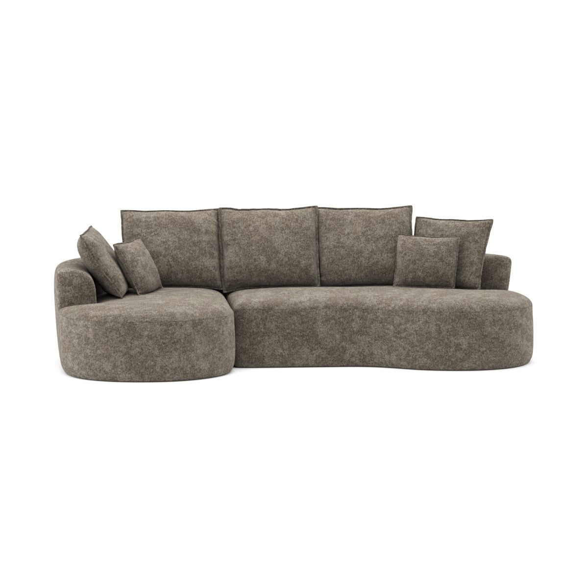 Monaco Curved Sectional Sofa - Brown