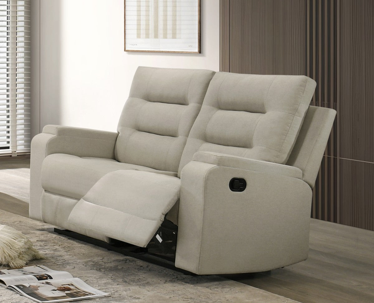 Contemporary Sectional Sofa | Fabric | Beige | Hudson Recliner Loveseat Collection