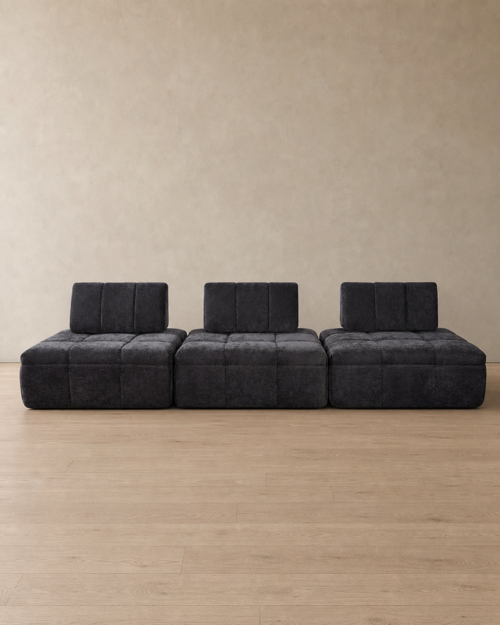 Lumen Modular Armless Chair - Black