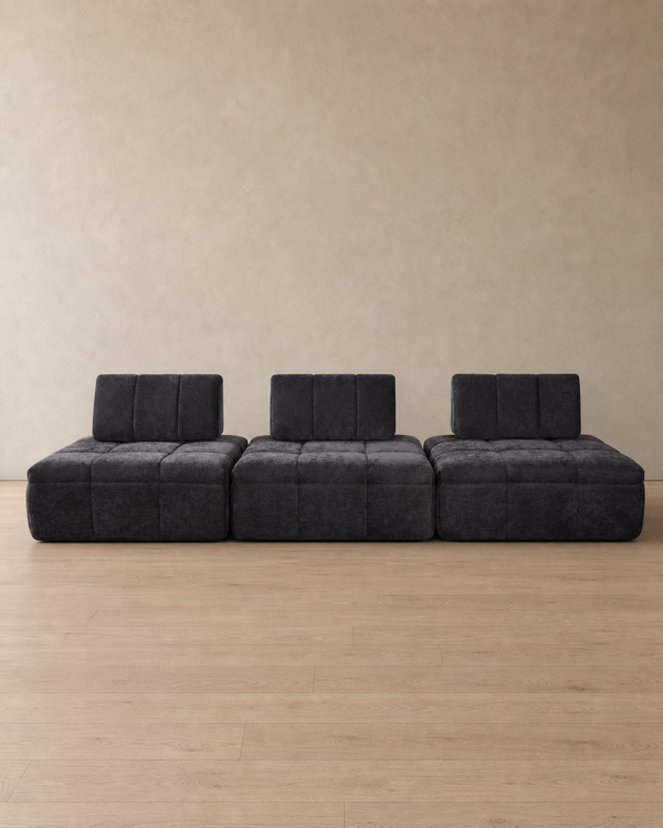 Lumen Modular Armless Chair - Black
