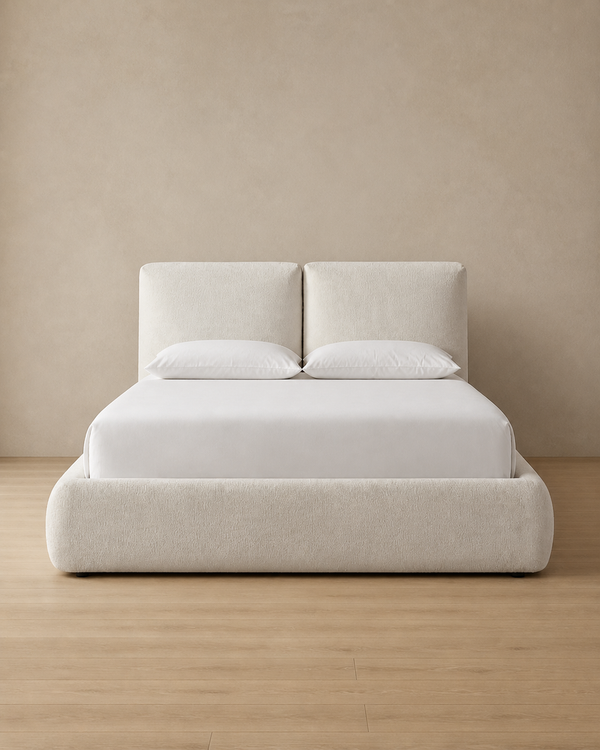 Sloane Low-Profile Upholstered Platform Bed - Beige