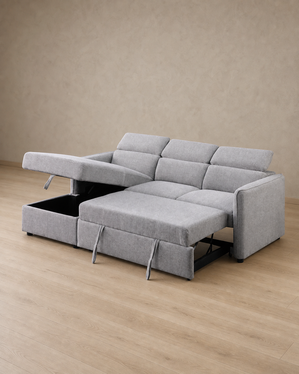 Ellis LHF Sectional Sofa - Grey