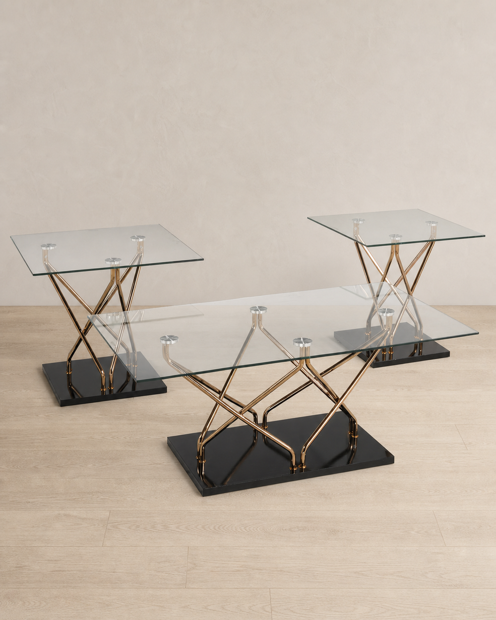Ross Coffee Table Set - Black
