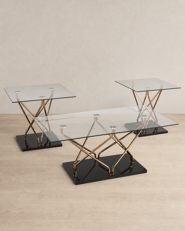Ross Coffee Table Set - Black
