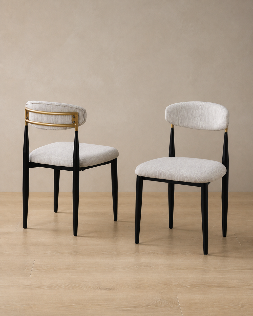 Devon Dining Chair (Set of 2) - Beige/Black