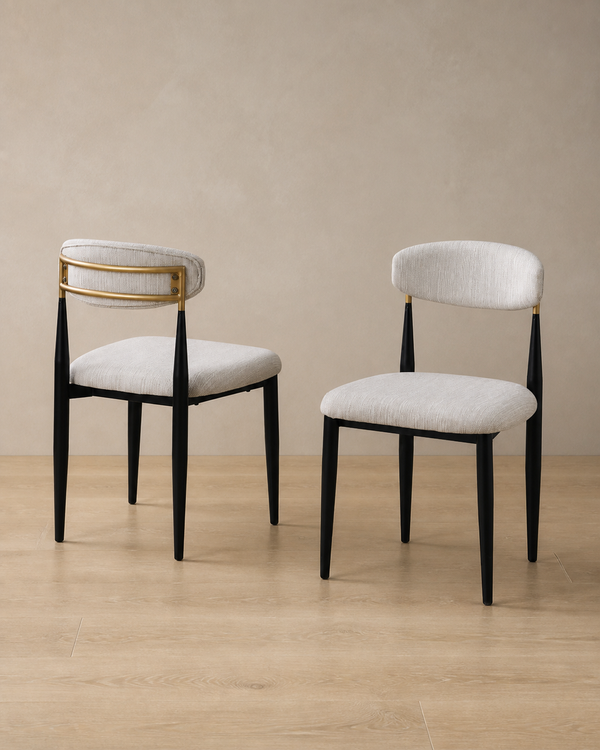 Devon Dining Chair (Set of 2) - Beige/Black