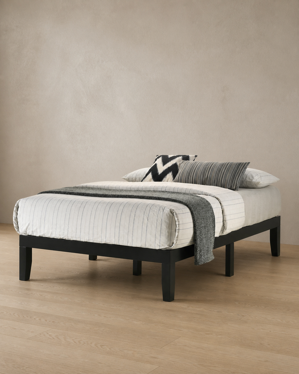 Addicus Double Platform Bed - Black