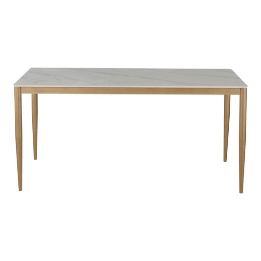 Ruben Dining Table - White/Gold