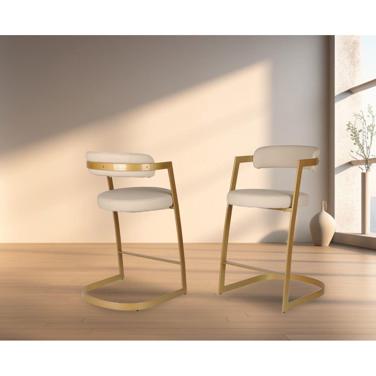 Thiago Counter Stool - Set Of 2, Gold