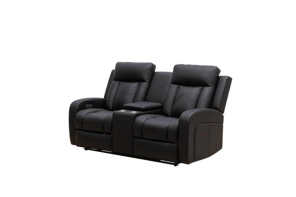 Oakwood Leather Power Recliner Love Seat