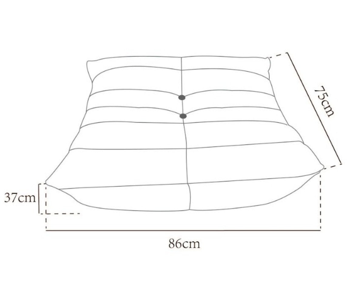 Dontae Ottoman - Dark Taupe