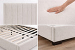 Evelyn Upholstered Platform Bed - Beige