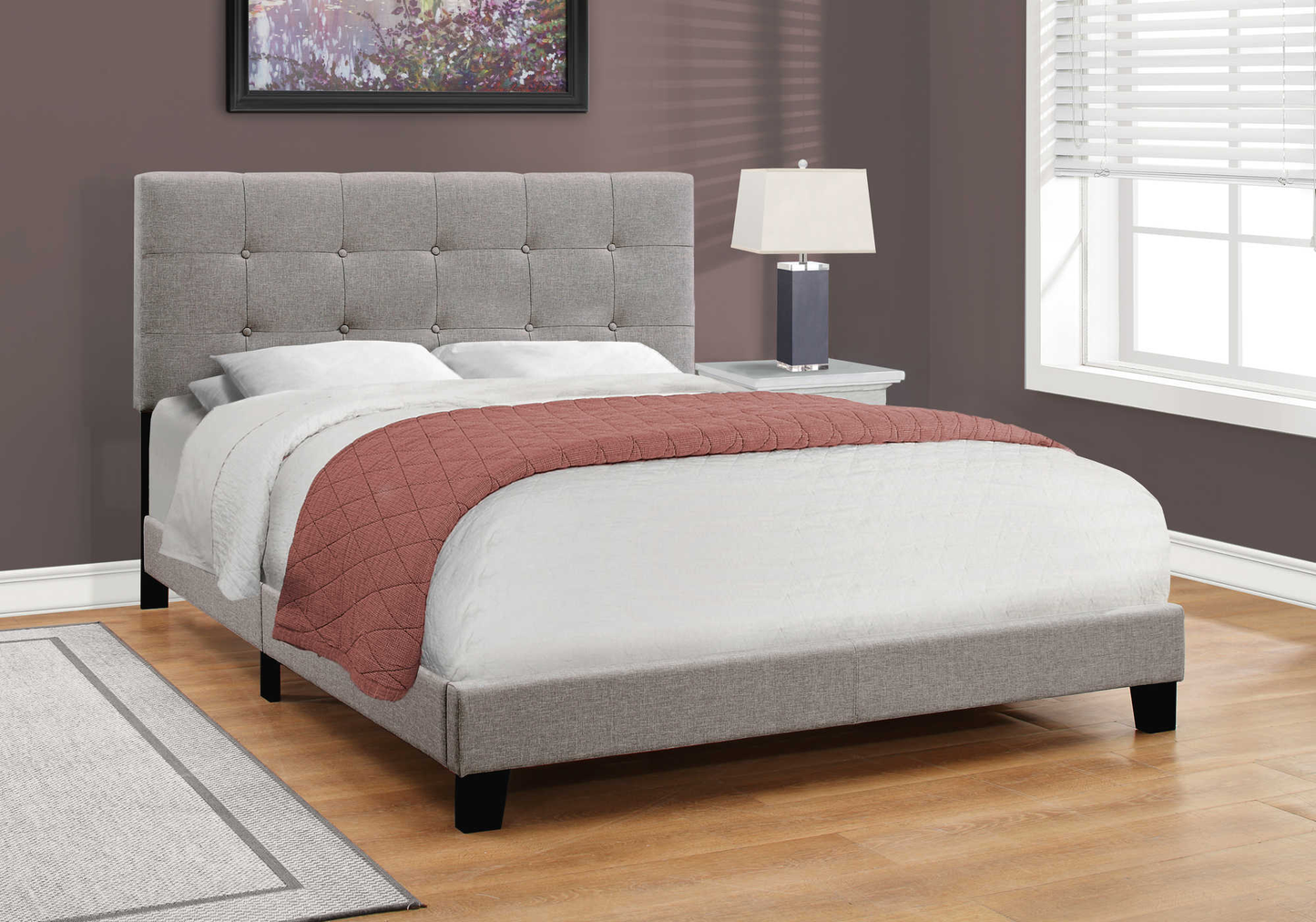 Cambridge Tufted Upholstered Platform Bed
