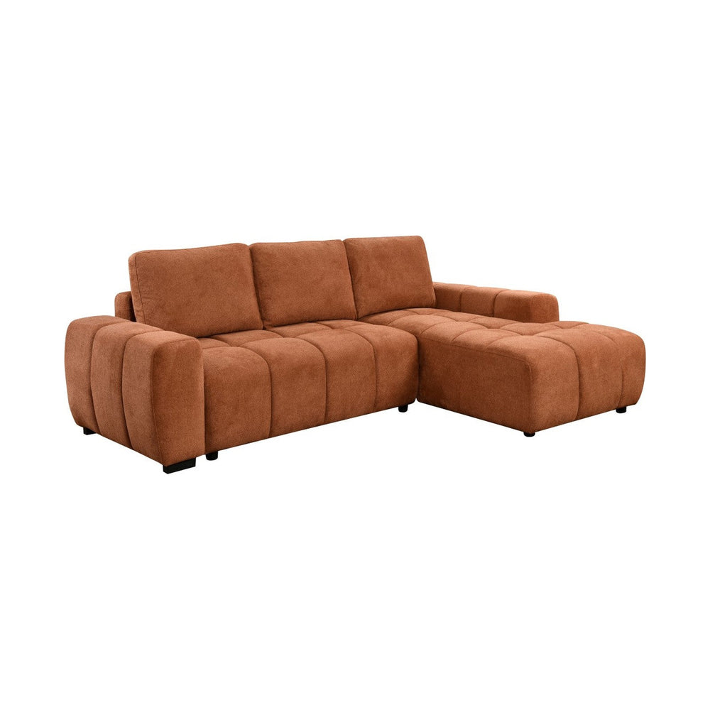 Ziva Sectional Sleeper - Burnt Orange